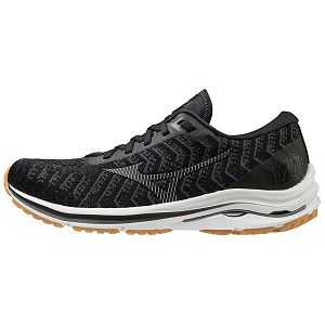 Tenis Para Correr Mizuno Wave Rider 24 Waveknit Mujer Negros/Blancos/Marrom | Mexico-421768